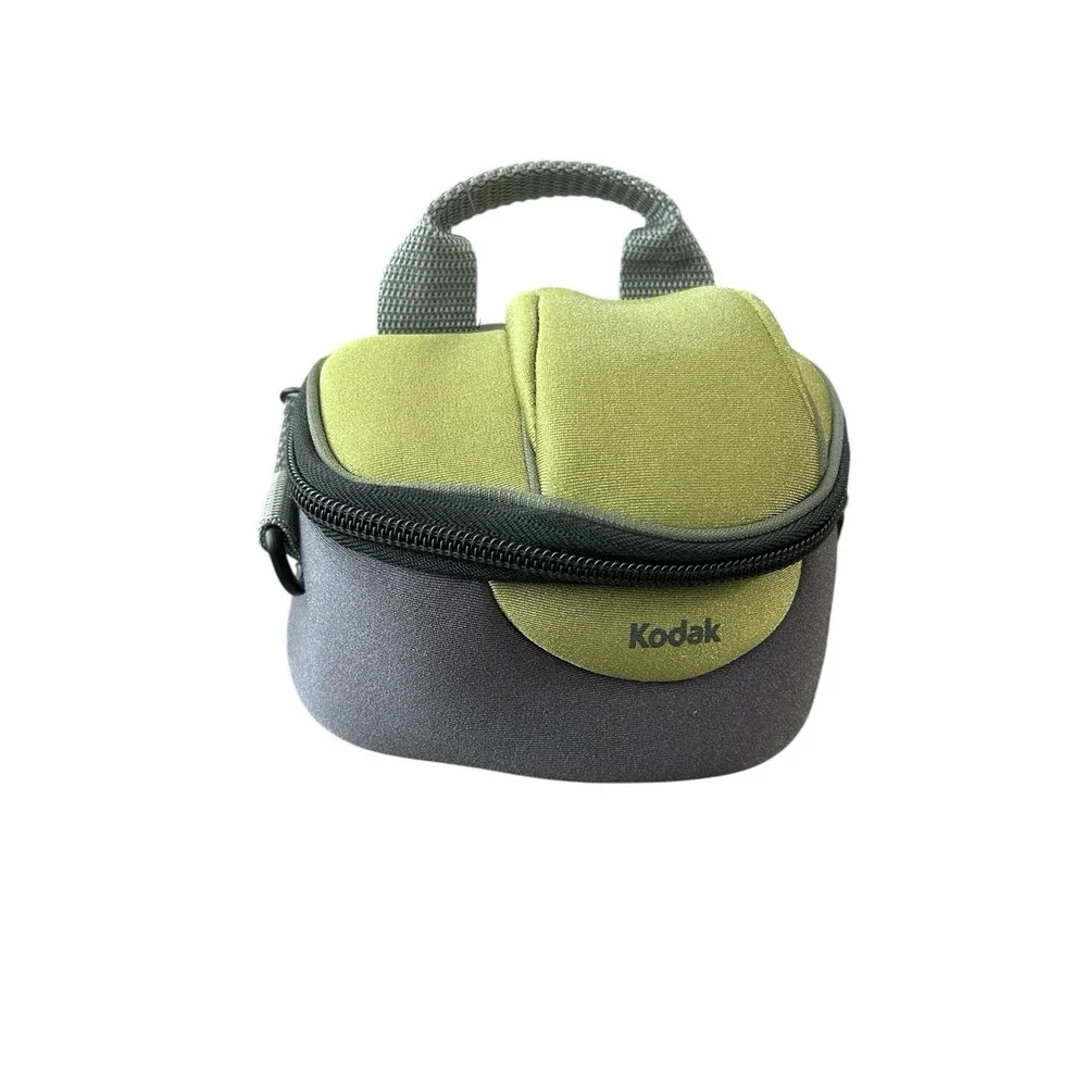 NEW Kodak Venture Digital Camera Bag & Strap Green Gray Travel Vacation Retro